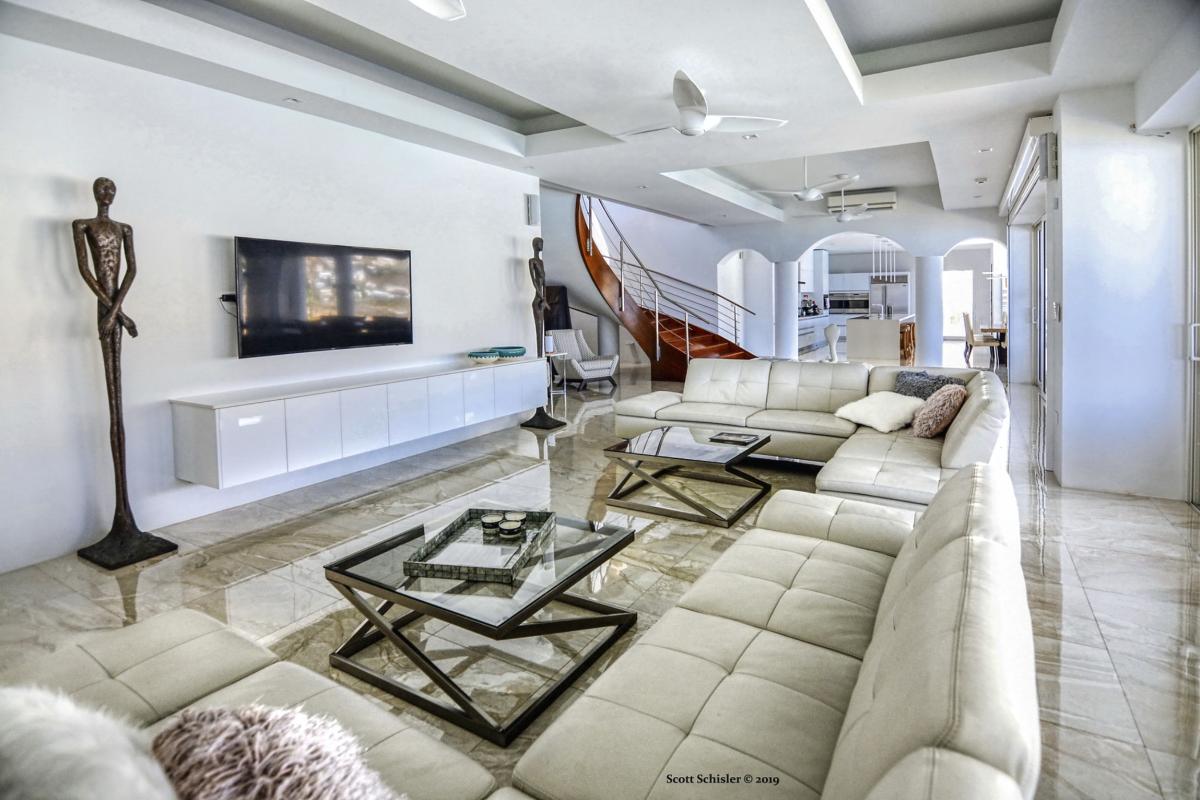 A louer villa 6 chambres Guana Bay Saint Martin_ Salon - 13